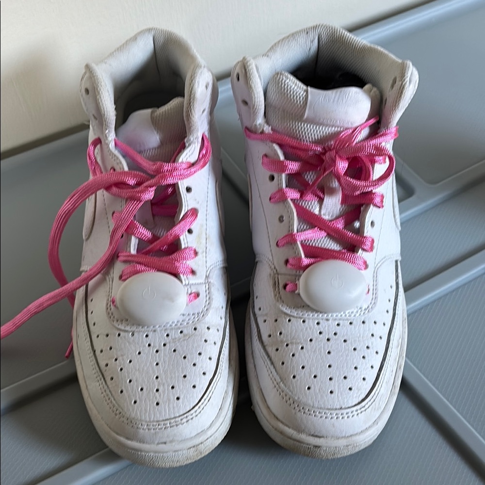 Nike White and Pink Athletic Shoes